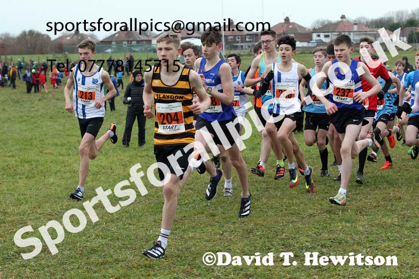 Boys under-15s, 2021 North Eastern Cross Country Championships, Sedgefield. Photo: David T. Hewitson/Sports for All Pics